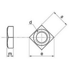 Uzgrieznis DIN 557 A 2 M8 kvadrāts