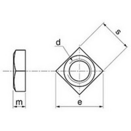 Uzgrieznis DIN 557 A 2 M8 kvadrāts Uzgrieznis DIN 557 A 2 M8 kvadrāts