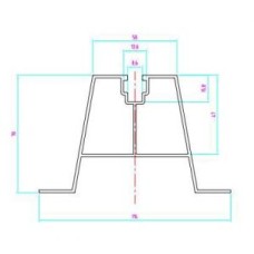Augstā profila sliede ar izolāciju augstums 70 mm Augstā profila sliede ar izolāciju augstums 70 mm